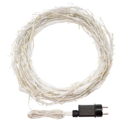 Ramo Tiglio bianco 3 m, 504 microled bianco caldo, cavo metal argento, uso interno