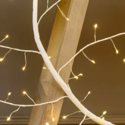 Ramo Tiglio bianco 3 m, 504 microled bianco caldo, cavo metal argento, uso interno