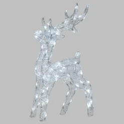Renna a batteria, h. 65 cm, led bianco freddo