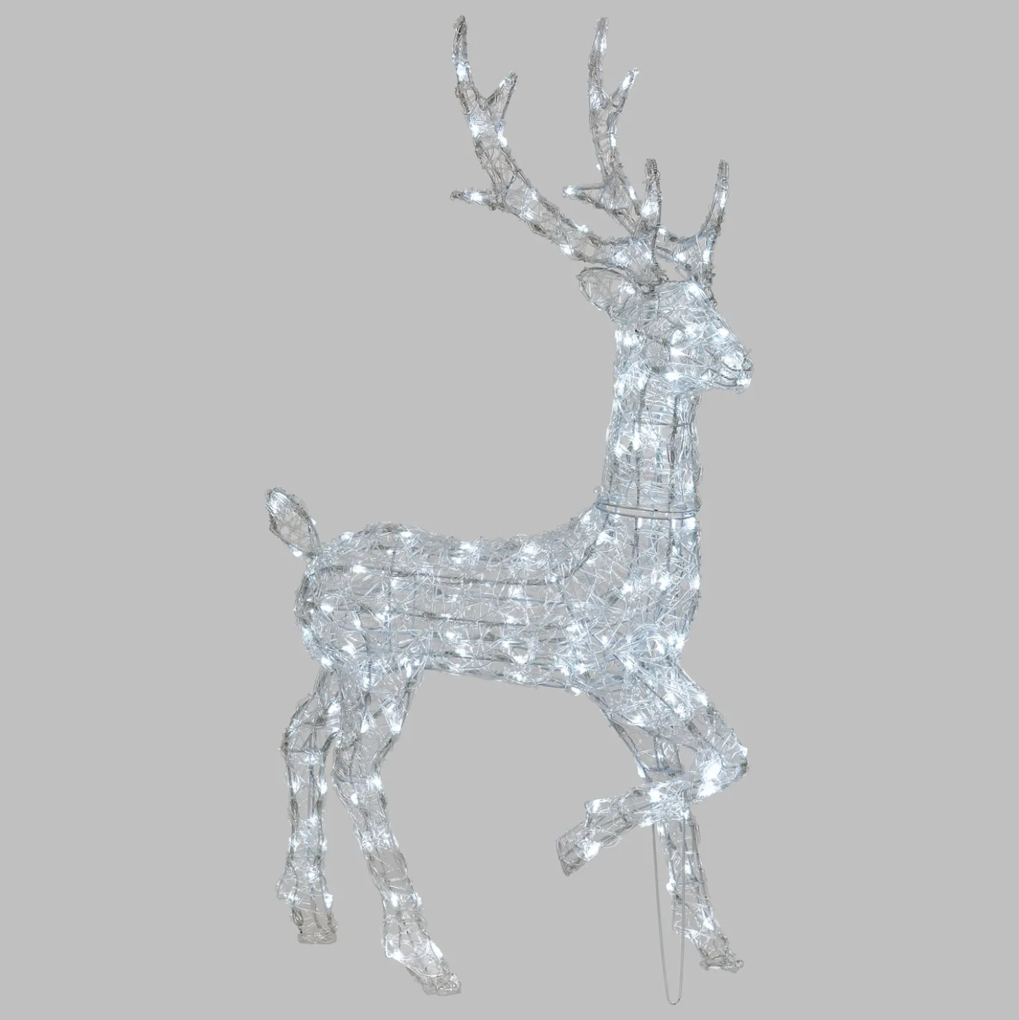 Renna a batteria, h. 105 cm, led bianco freddo