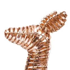 Renna cucciolo 3D Rose Gold, a coste, h 70 cm, 400 microled bianco caldo