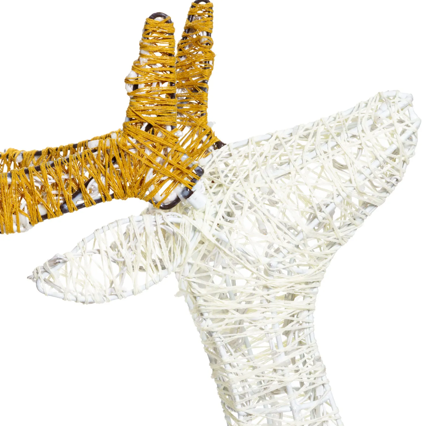 Renna 3D crema e marrone 95 cm, led bianco extra caldo