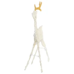Renna 2D crema e marrone 67 cm, led bianco extra caldo