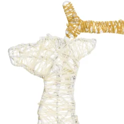 Renna 2D crema e marrone 67 cm, led bianco extra caldo
