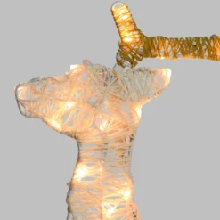 Renna 2D crema e marrone 67 cm, led bianco extra caldo