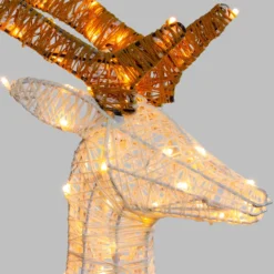 Renna 3D Light Cream & Brown, h 105 cm, 200 Dual LED bianco extra caldo e bianco freddo