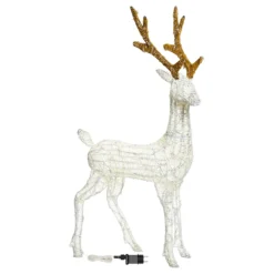 Renna 3D Light Cream & Brown, h 105 cm, 200 Dual LED bianco extra caldo e bianco freddo