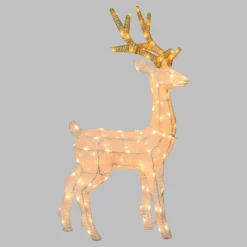 Renna 3D Light Cream & Brown, h 85 cm, 120 Dual LED bianco extra caldo e bianco freddo