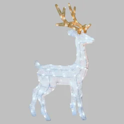 Renna 3D Light Cream & Brown, h 85 cm, 120 Dual LED bianco extra caldo e bianco freddo