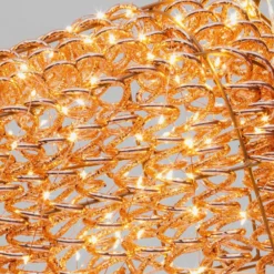 Renna 3D Rose Gold, filo a spirale, h 120 cm, 720 microled bianco caldo