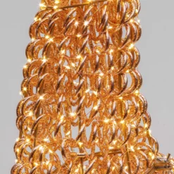 Renna 3D Rose Gold, filo a spirale, h 200 cm, 2400 microled bianco caldo