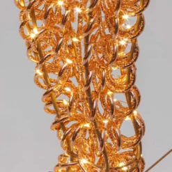 Renna 3D Rose Gold, filo a spirale, h 200 cm, 2400 microled bianco caldo