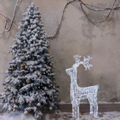 Renna h 90 cm, led bianco freddo