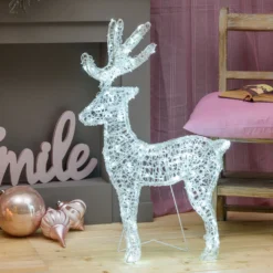 Renna Thin 3D, h 85 cm, led bianco freddo