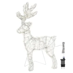 Renna Thin 3D, h 60 cm, led bianco freddo