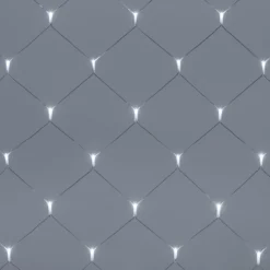 Rete Smart Connect, 2 x h. 1 metri, 120 led bianco freddo, cavo bianco