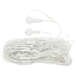 Rete Smart Connect, 2 x h. 1 metri, 120 led bianco freddo, cavo bianco