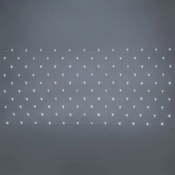 Rete Smart Connect, 2 x h. 1 metri, 120 led bianco freddo, cavo bianco
