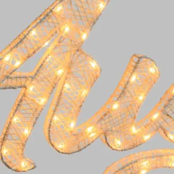 Scritta Auguri 3D Light Cream & Brown, h. 37 cm, 130 Led Bianco extra caldo