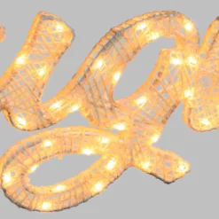 Scritta Auguri 3D Light Cream & Brown, h. 25 cm, 100 Led Bianco extra caldo