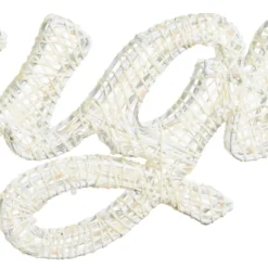 Scritta Auguri 3D Light Cream & Brown, h. 25 cm, 100 Led Bianco extra caldo