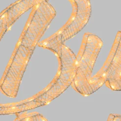 Scritta Buon Natale 3D Light Cream & Brown, h. 57 cm, 230 Led bianco extra caldo
