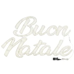 Scritta Buon Natale 3D Light Cream & Brown, h. 57 cm, 230 Led bianco extra caldo