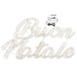 Scritta Buon Natale 3D, 135 x h 75 cm, 6500 microled bianco caldo e freddo, uso esterno