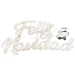 Scritta Feliz Navidad 3D, 125 x h 57 cm, 4300 microled bianco caldo e freddo, uso esterno