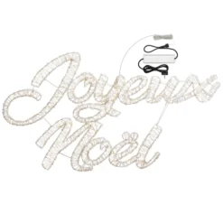 Scritta Joyeux Noel 3D, 115 x h. 65 cm, 3500 microled bianco caldo e freddo, uso esterno