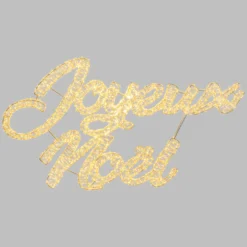 Scritta Joyeux Noel 3D, 115 x h. 65 cm, 3500 microled bianco caldo e freddo, uso esterno