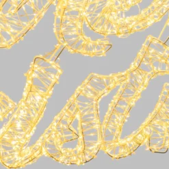 Scritta Merry Christmas 3D bianca, h. 55 cm, 4600 Microled bianco caldo e bianco freddo