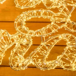Scritta Merry Christmas 3D bianca, h. 55 cm, 4600 Microled bianco caldo e bianco freddo