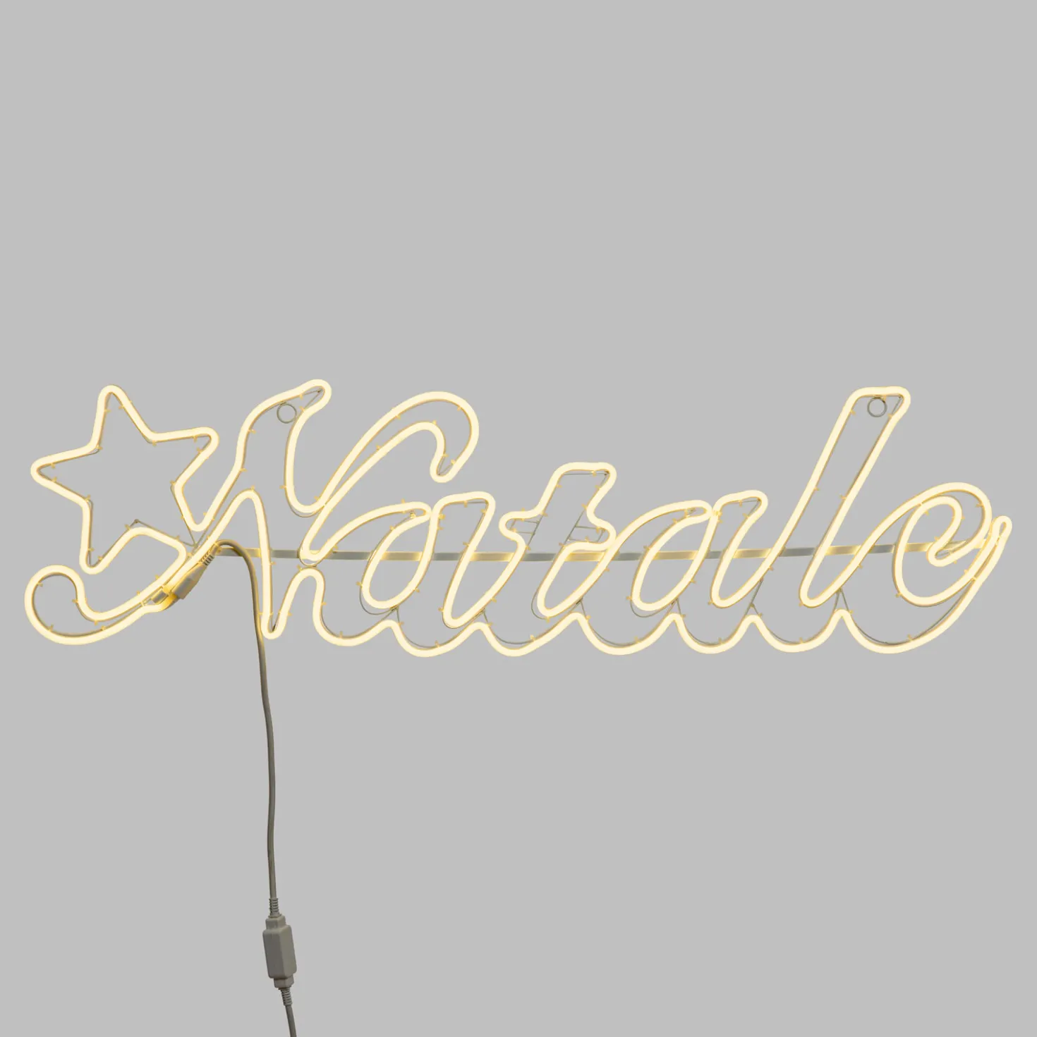 Scritta "Natale" in tubo effetto neon, 840 led bianco caldo
