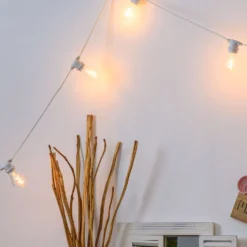 Serie VINTAGE LED 36V, Lampadina a goccia Ø 60 mm in vetro, led a spirale, bianco caldo