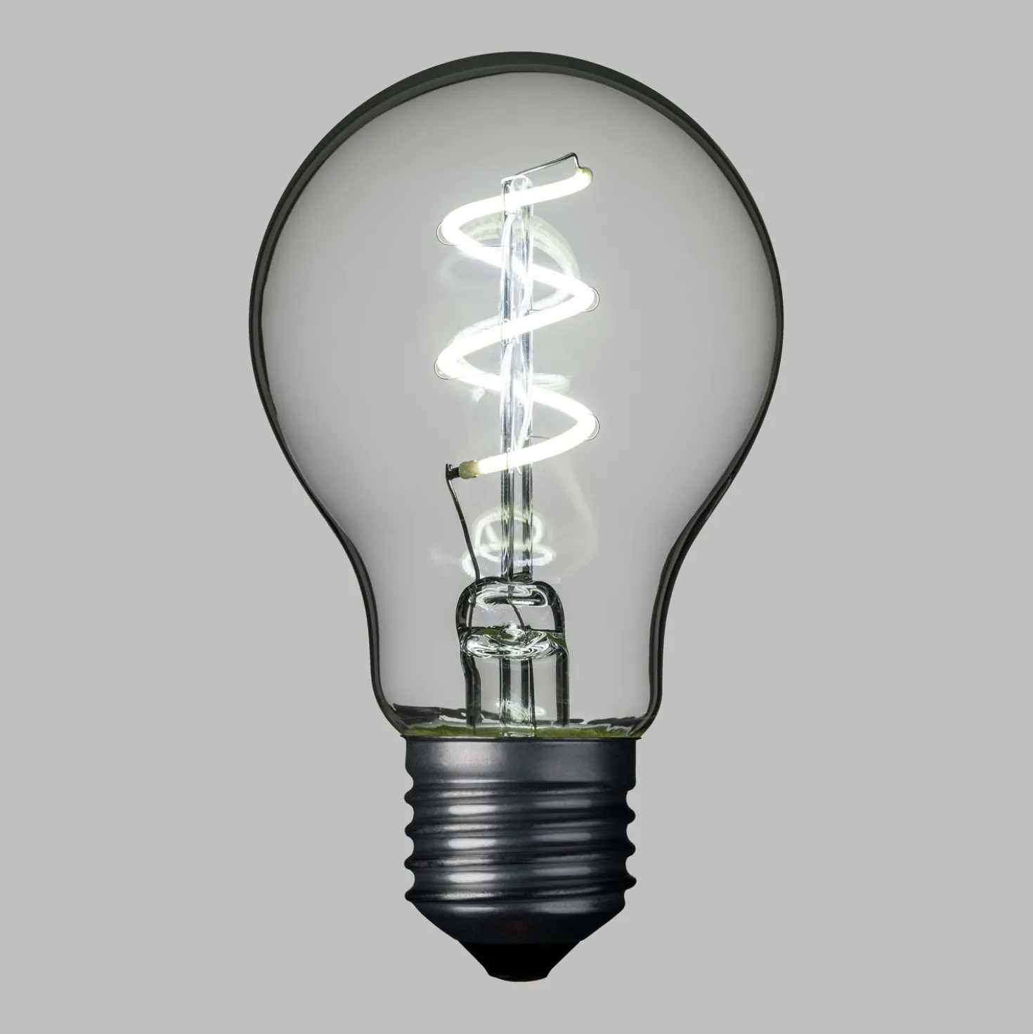 Serie VINTAGE LED 36V, Lampadina a goccia Ø 60 mm in vetro, led a spirale, bianco freddo