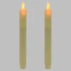 Set 2 candele sottili lunghe in cera avorio, h 23 cm