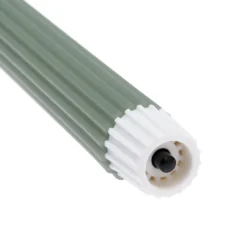Set 2 Candele stelo verdi a coste in cera, fiamma 3D con stoppino
