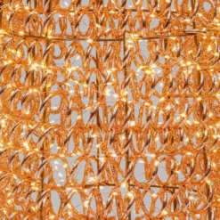 Set 2 coni 3D Rose Gold, filo a spirale, microled bianco caldo