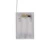 Set 3 Coni luminosi 3D in Tessuto Bianco Iridescente, led bianco caldo, uso interno