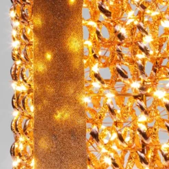 Set 3 Pacchi Regalo 3D Rose Gold, filo a spirale, forma cilindrica, led bianco caldo