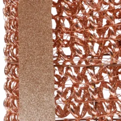 Set 3 Pacchi Regalo 3D Rose Gold, filo a spirale, forma cilindrica, led bianco caldo