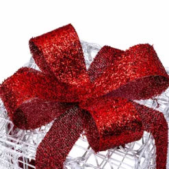 Set 3 Pacchi Regalo in acrilico, 240 Dual Color LED bianco caldo e bianco freddo