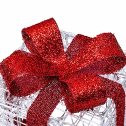 Set 3 Pacchi Regalo in acrilico, 120 Dual Color LED bianco caldo e bianco freddo