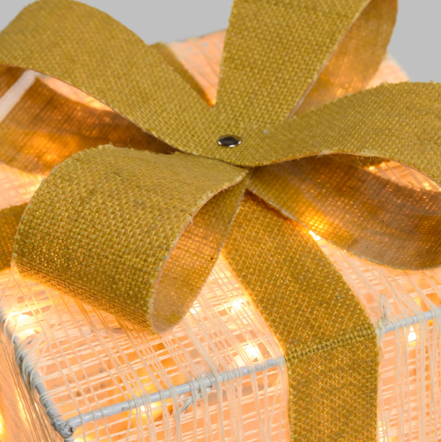Set 3 Pacchi Regalo Light Cream & Brown, 120 led bianco extra caldo