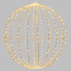 Sfera bianca ripiegabile 3D, Ø 54 cm, microled bianco caldo e freddo, uso interno