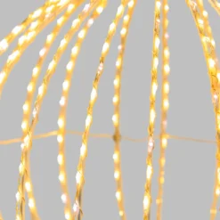 Sfera bianca ripiegabile 3D, Ø 30 cm, microled bianco caldo e freddo, uso interno