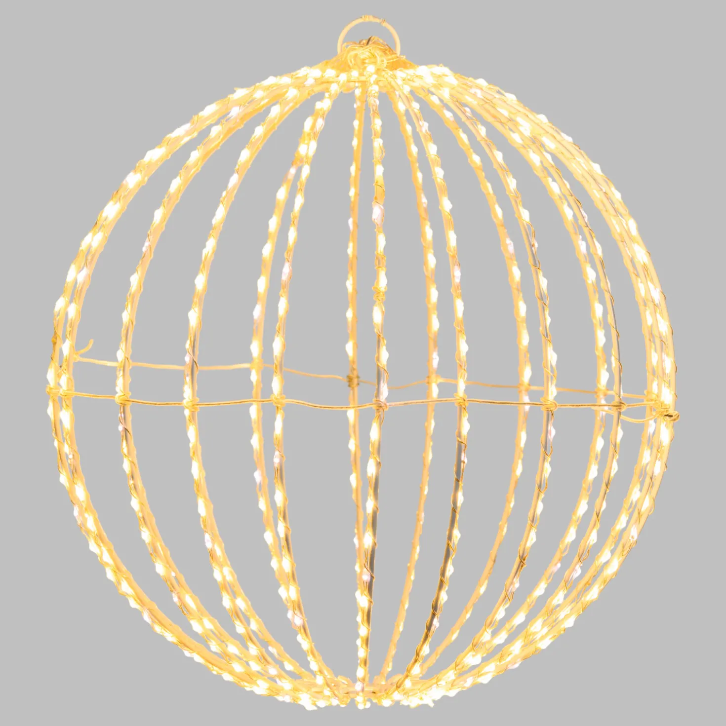 Sfera bianca ripiegabile 3D, Ø 30 cm, microled bianco caldo e freddo, uso interno