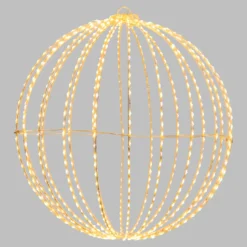 Sfera bianca ripiegabile 3D, Ø 40 cm, microled bianco caldo e freddo, uso interno