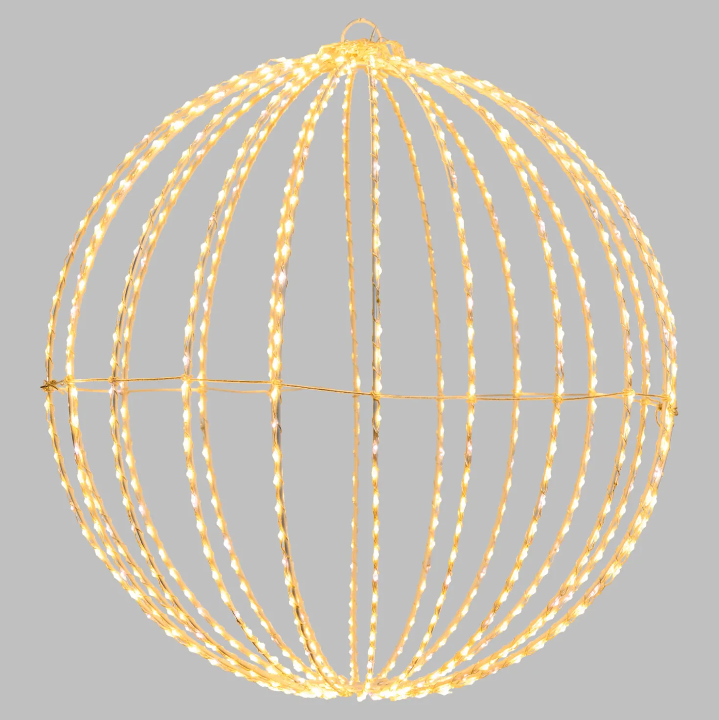 Sfera bianca ripiegabile 3D, Ø 40 cm, microled bianco caldo e freddo, uso interno